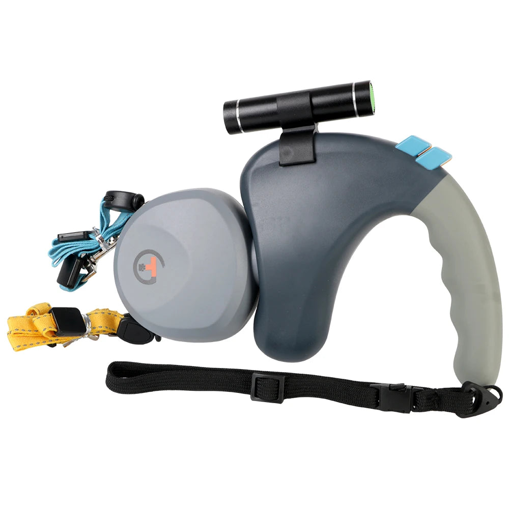 NONECN Dual Dog Rope Leash With Light Retractable Belt