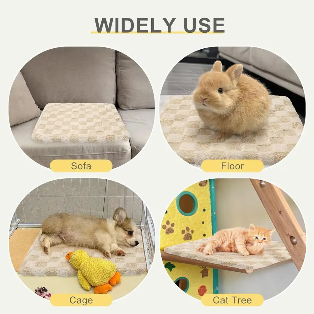 Self Warming Cat Bed 4 Pack Heated Plush Thermal Pad