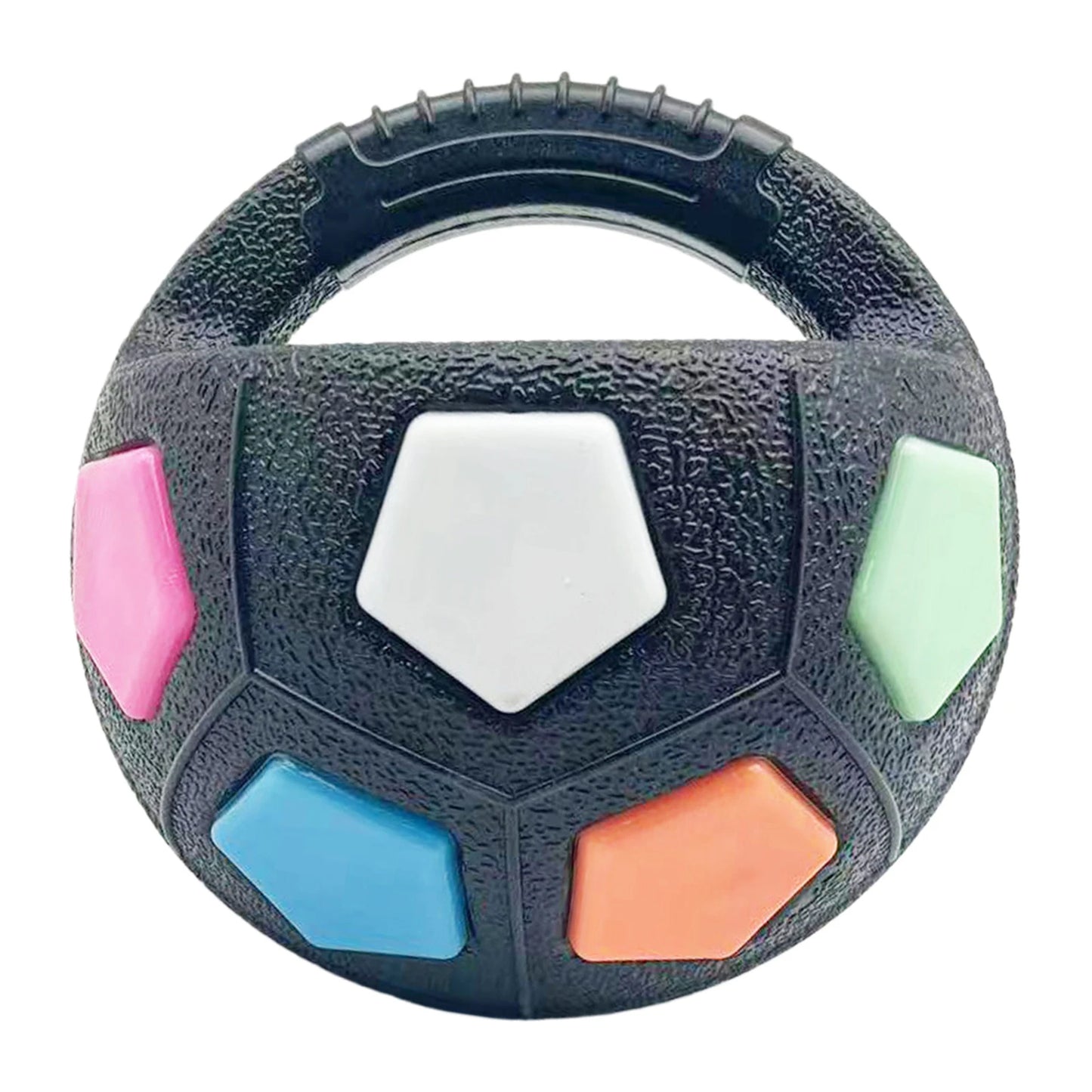 Dog Calming Ball With Handle Interactive Squeaky Football Toy
