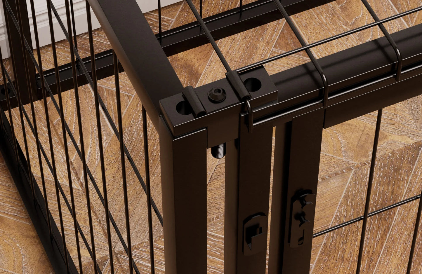 Sturdy Iron Dog Crate Kennel With Top For Indoor Use