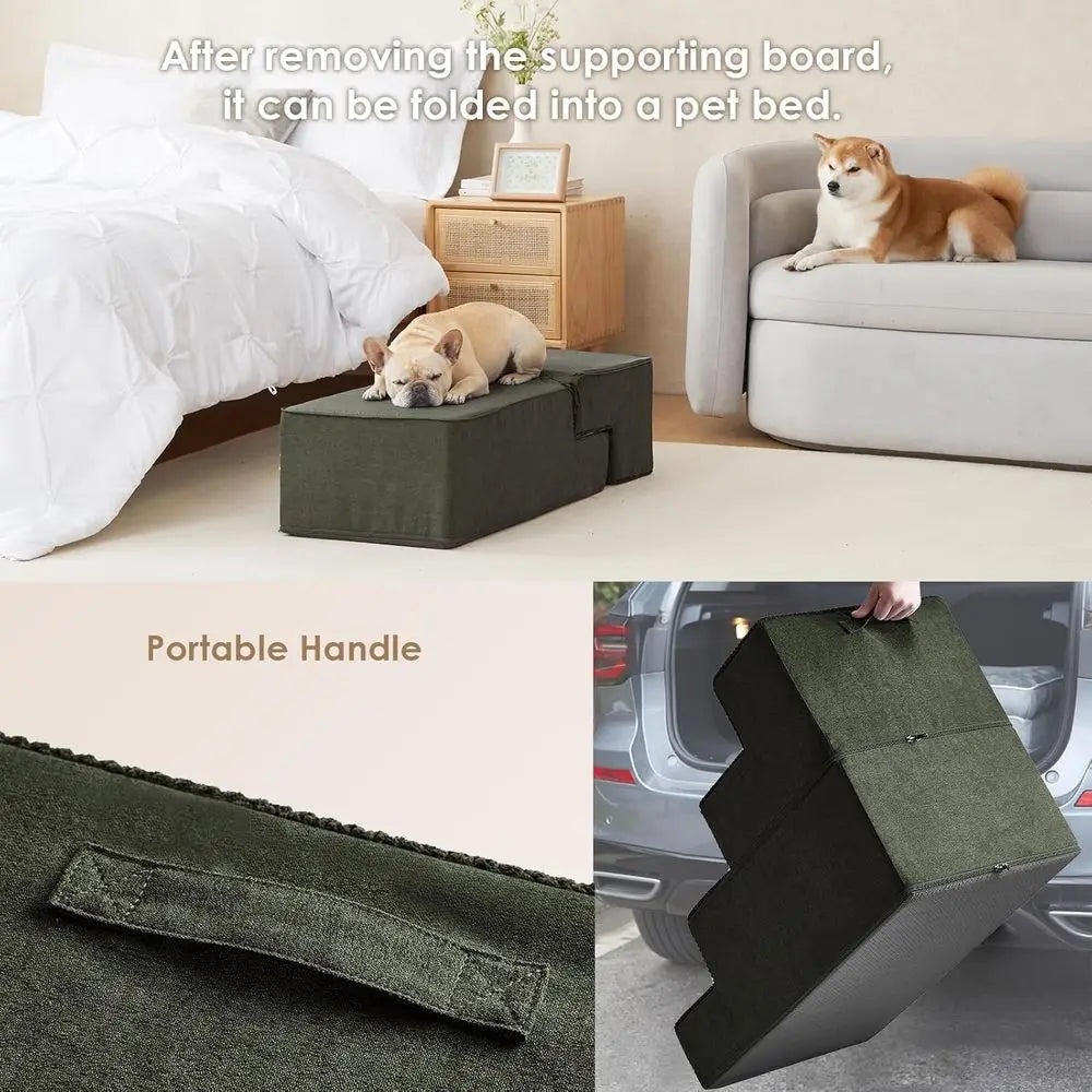Extra Wide Dog Stairs Non Slip Indoor Ramp For Pets