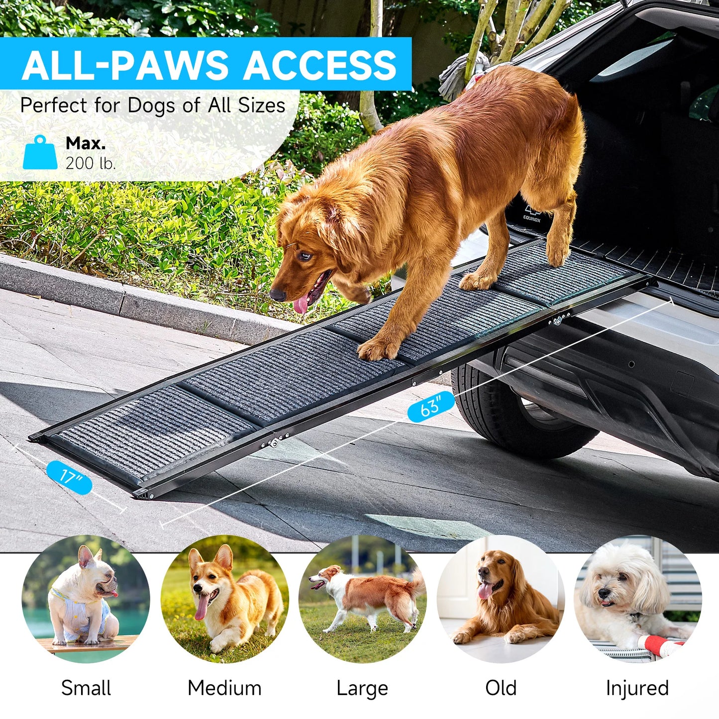 Car Folding Dog Ramp For Large Dogs And Easy Access