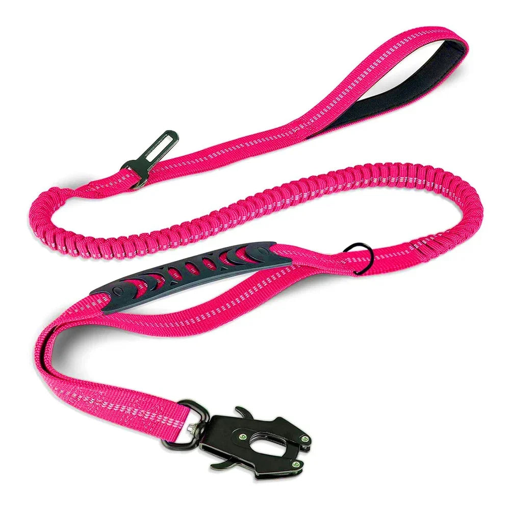 NONECN Reflective Shock Absorbing Dog Leash With Car Seatbelt