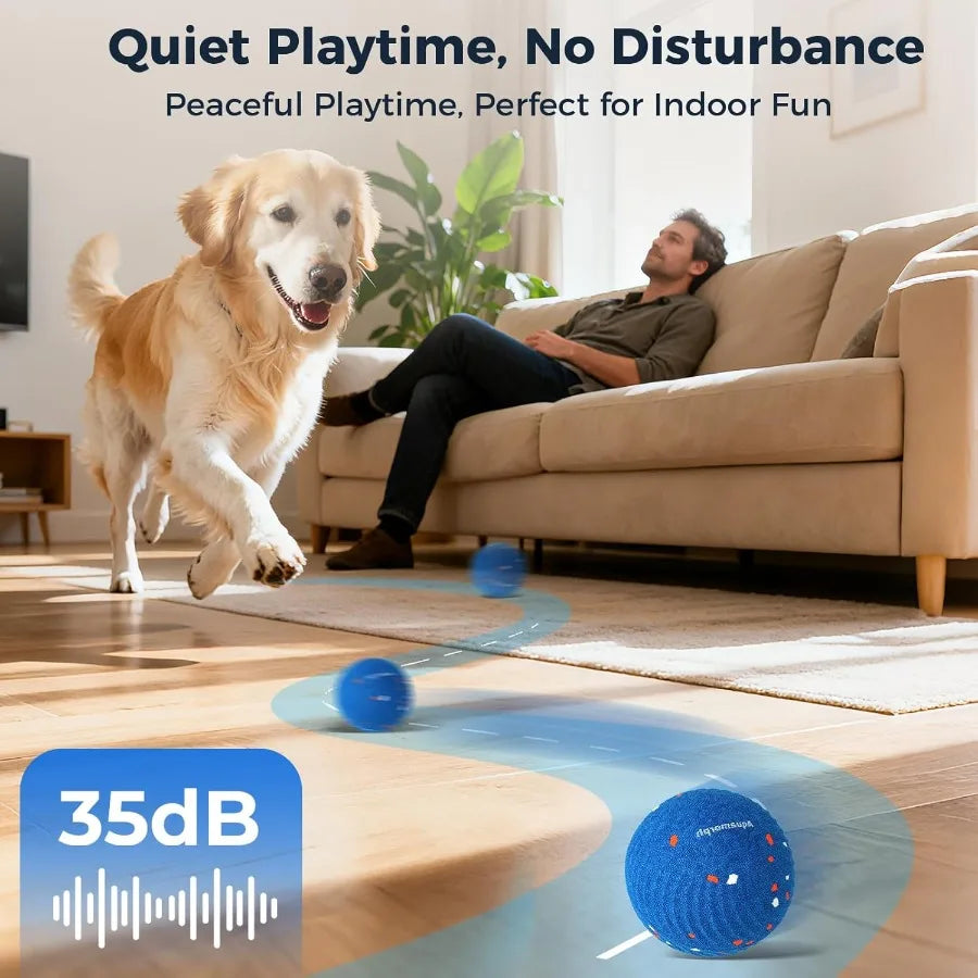 Interactive Washable Dog Balls Auto Moving Bouncing Vibrating Toys