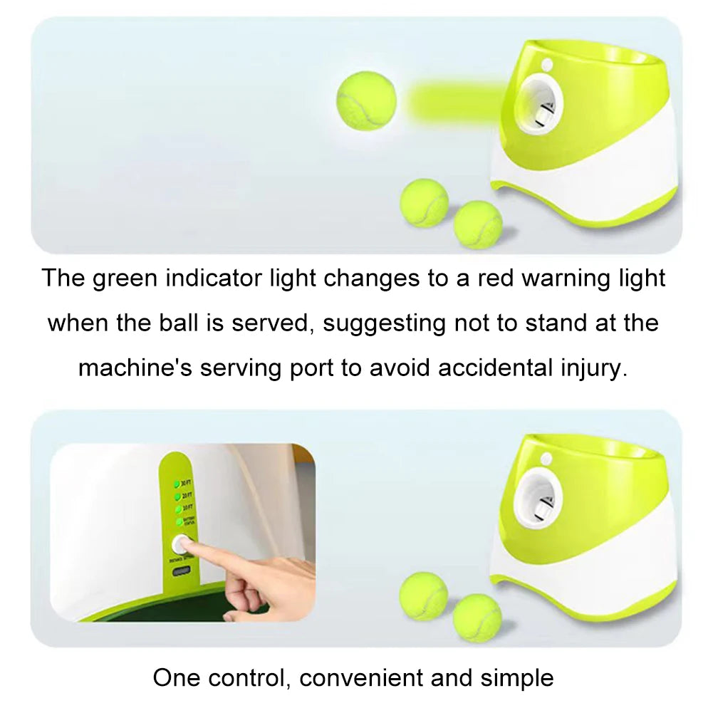 Pet Prime Automatic Dog Ball Thrower With 3 Tennis Balls