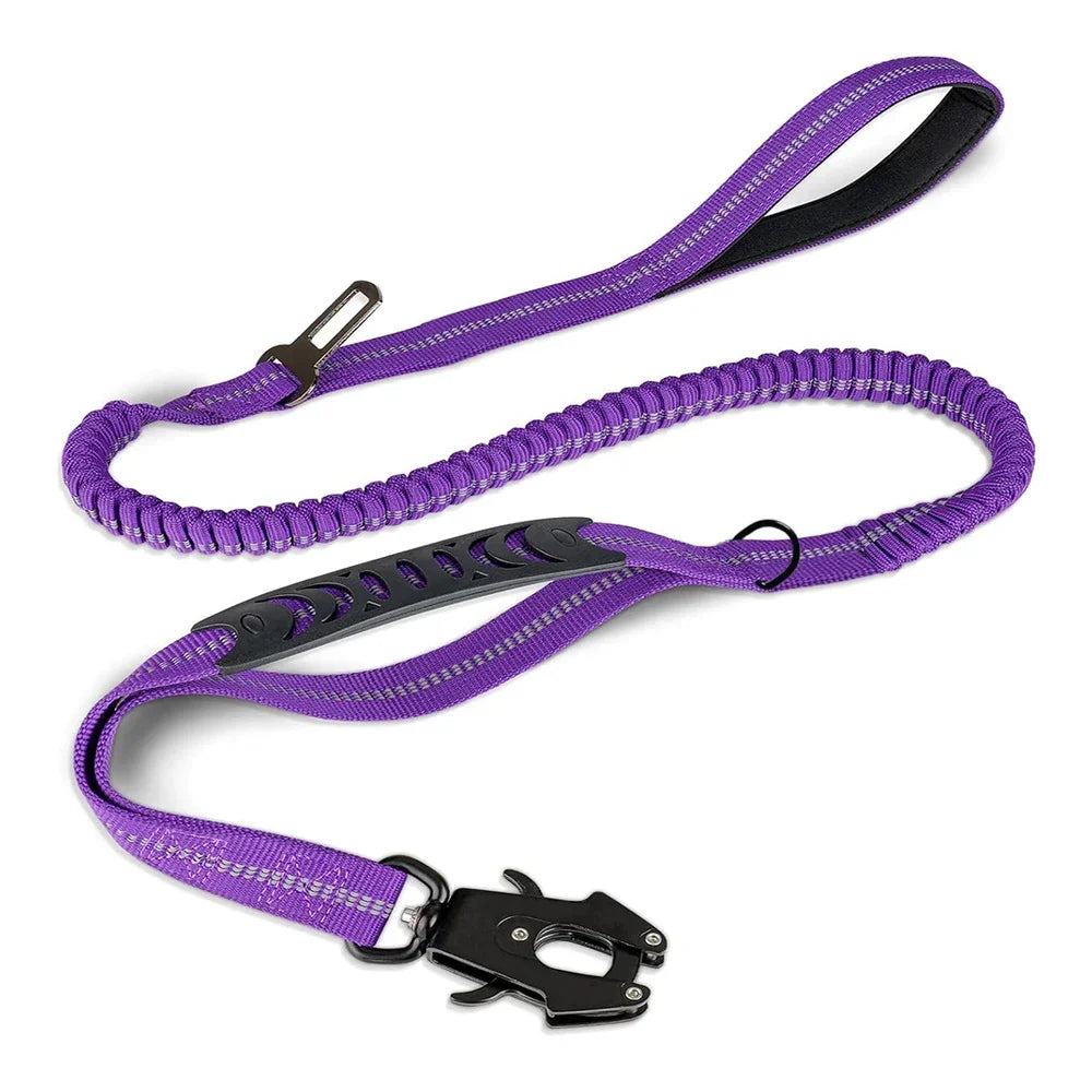 NONECN Reflective Shock Absorbing Dog Leash With Car Seatbelt