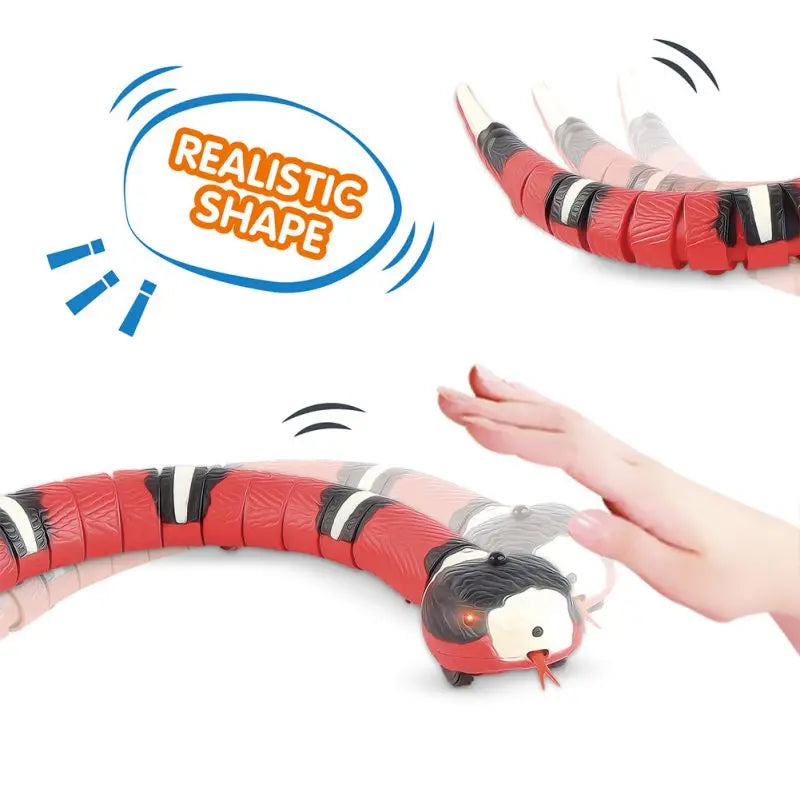 Smart Sensing Snake Interactive Cat Toy USB Charging
