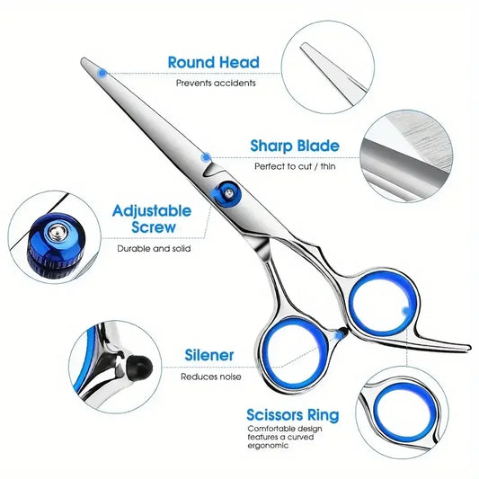 Professional Dog Grooming Scissors With Round Head Stainless Steel
