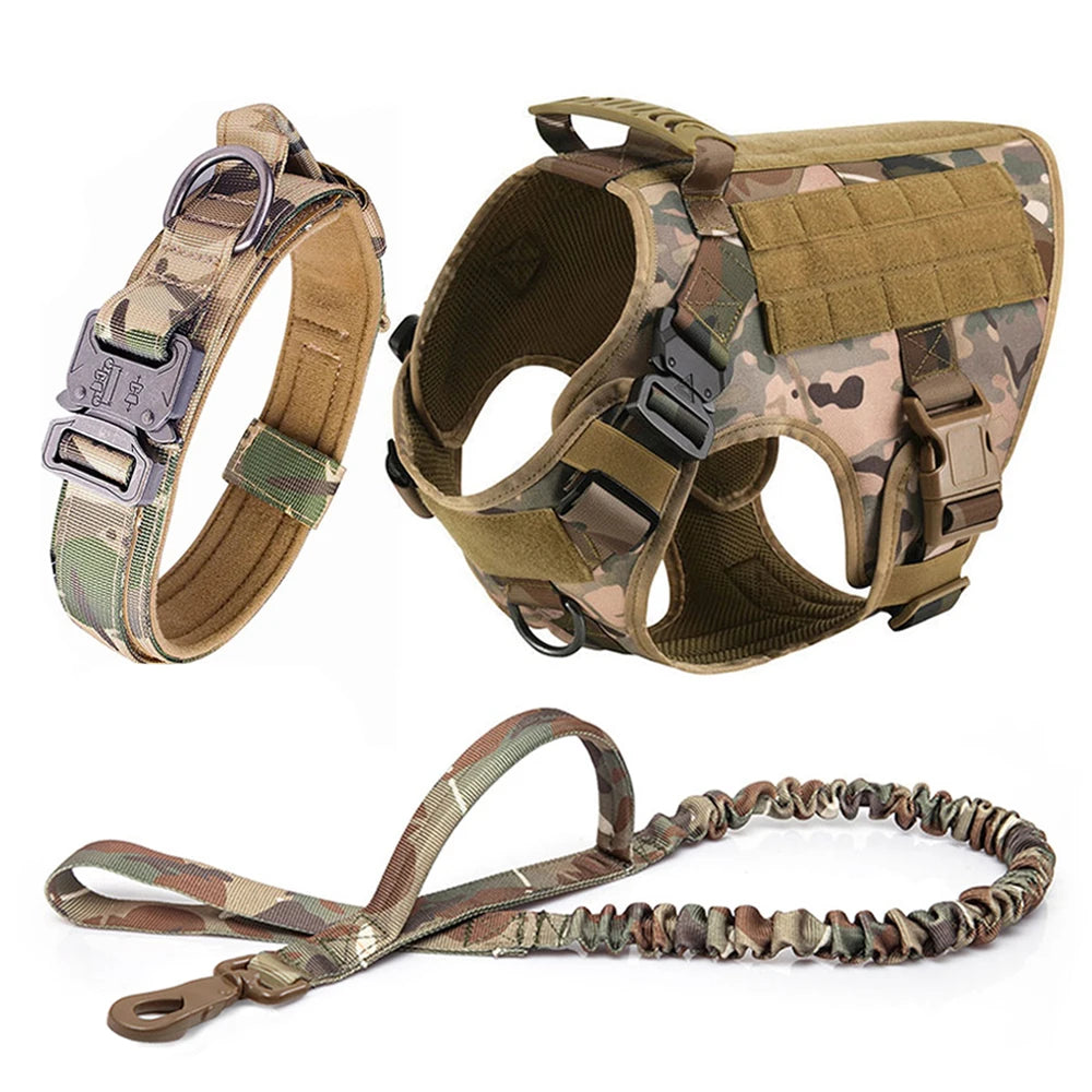 PETRAVELCN Tactical Dog Harness Vest Set For Training