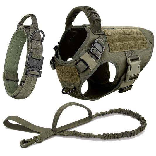 PETRAVELCN Tactical Dog Harness Vest Set For Training