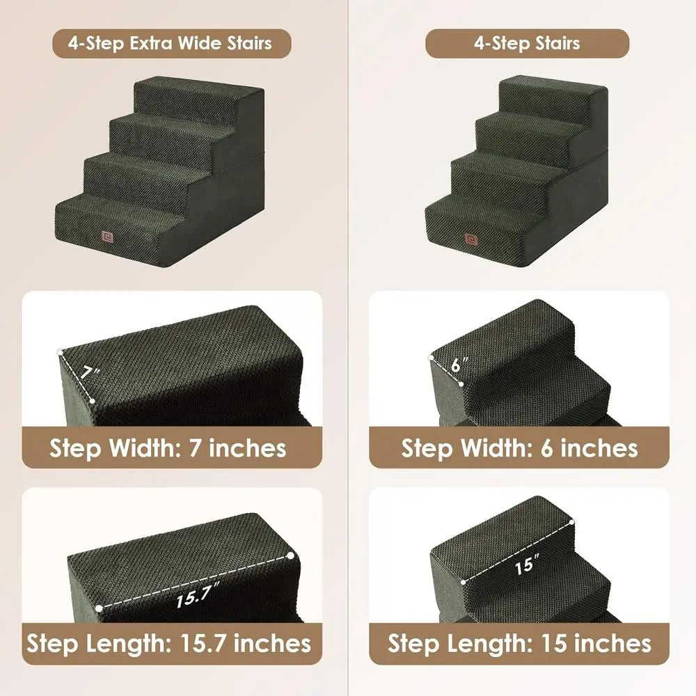 Extra Wide Dog Stairs Non Slip Indoor Ramp For Pets