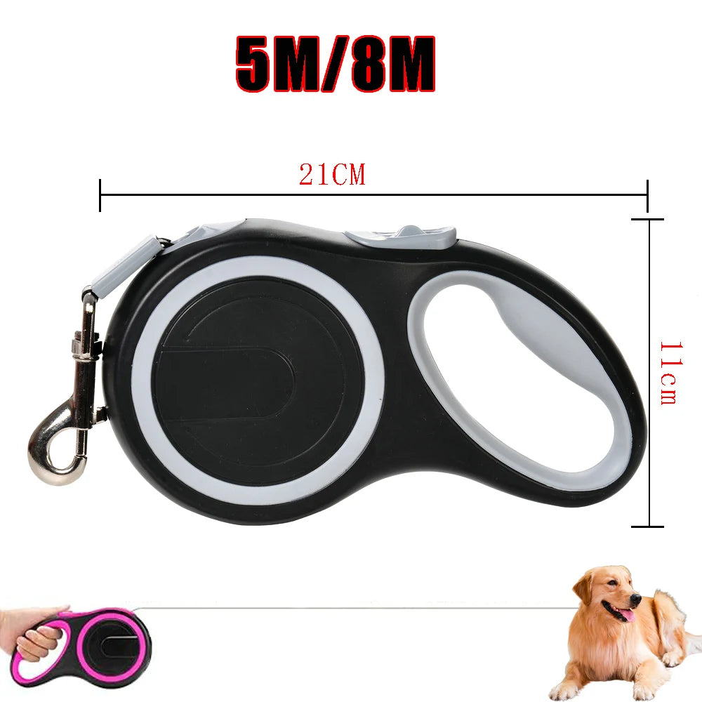 Durable Adjustable Retractable Dog Leash For Small To Large Dogs