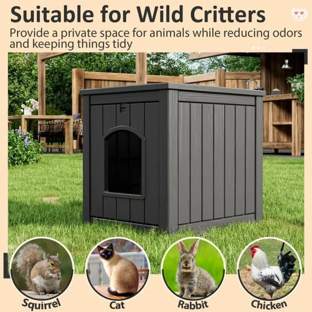 Weatherproof Insulated Outdoor Cat House For Winter Use