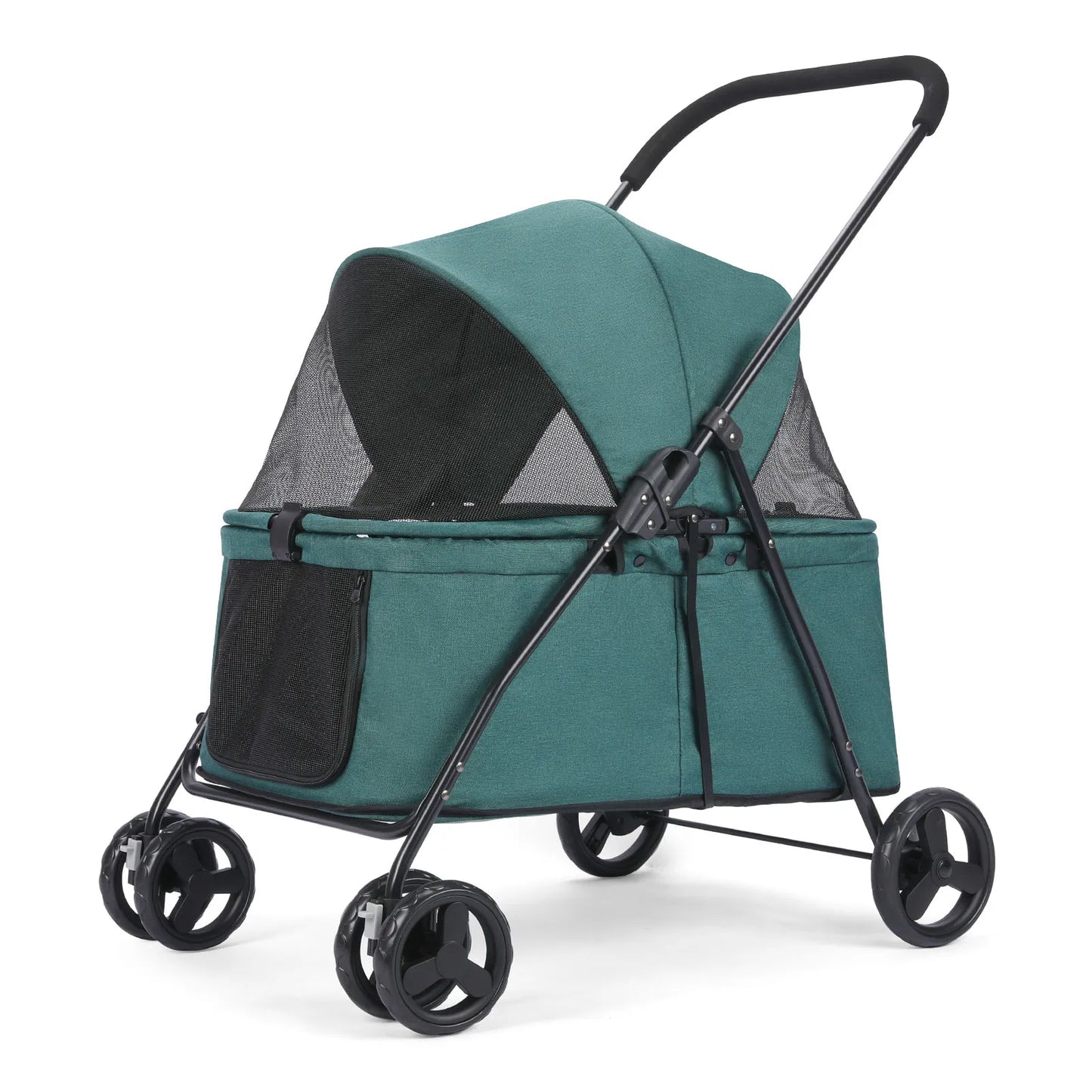 Wedyvko Pet Stroller Four Wheels With Brakes For Dogs