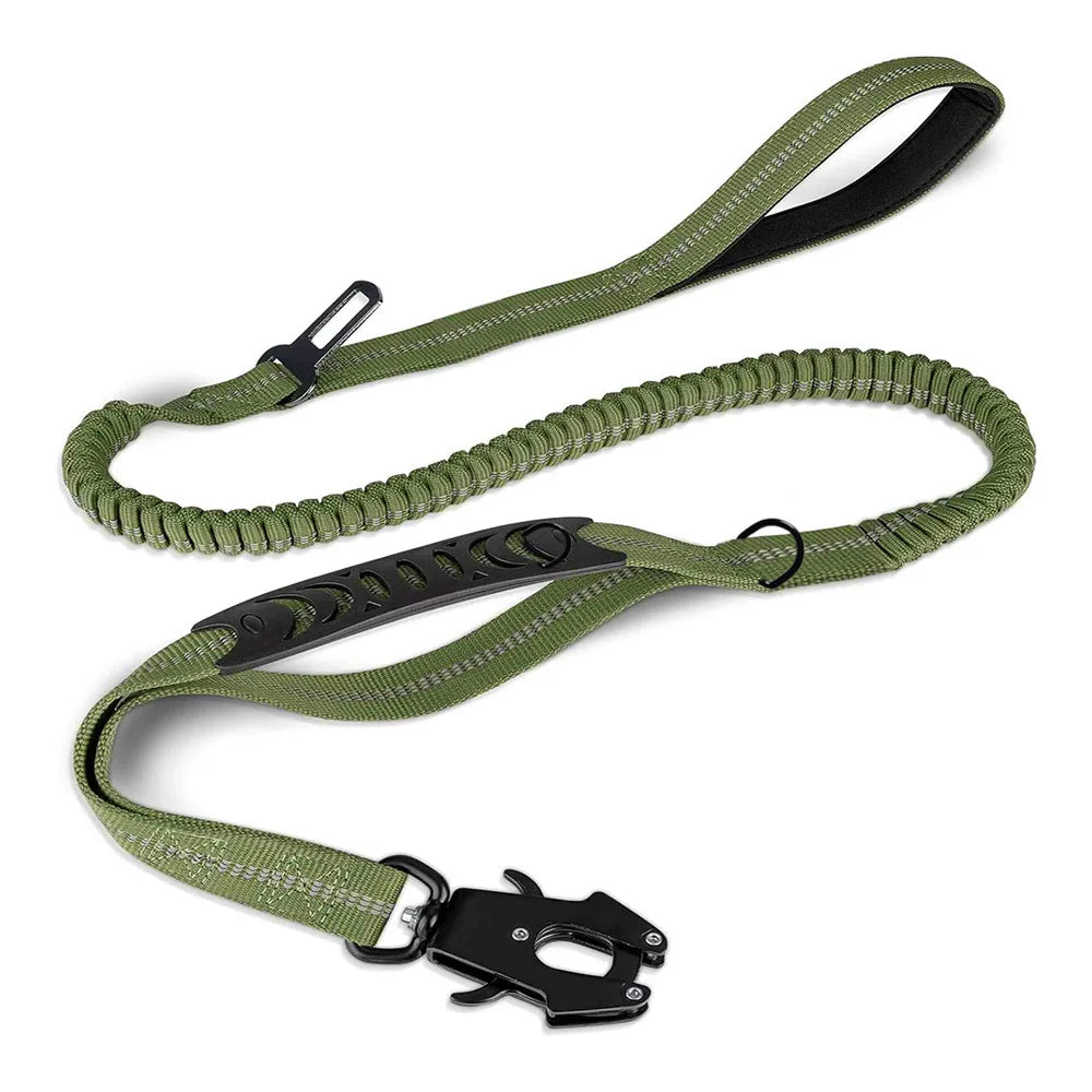 NONECN Reflective Shock Absorbing Dog Leash With Car Seatbelt