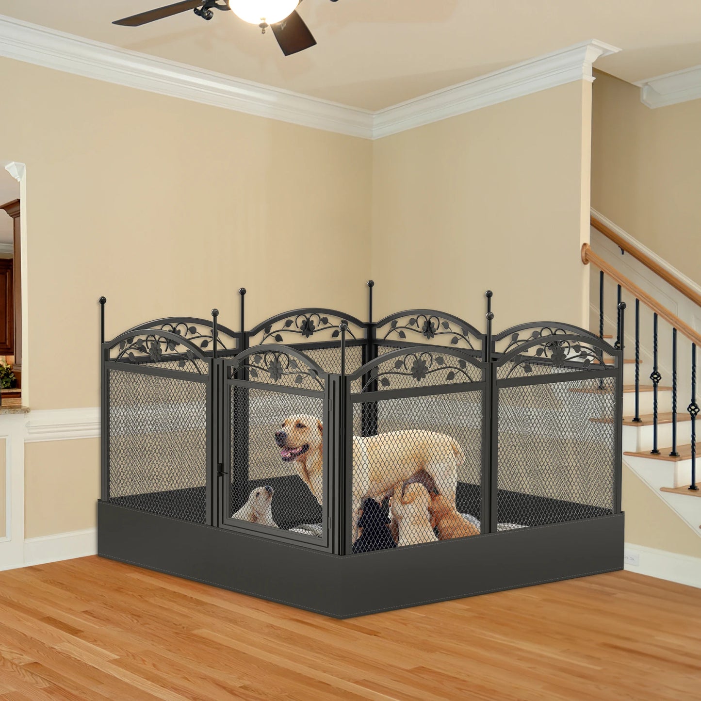 BINGOPAW 8 Panels Heavy Duty Dog Playpen Outdoor Indoor Fence
