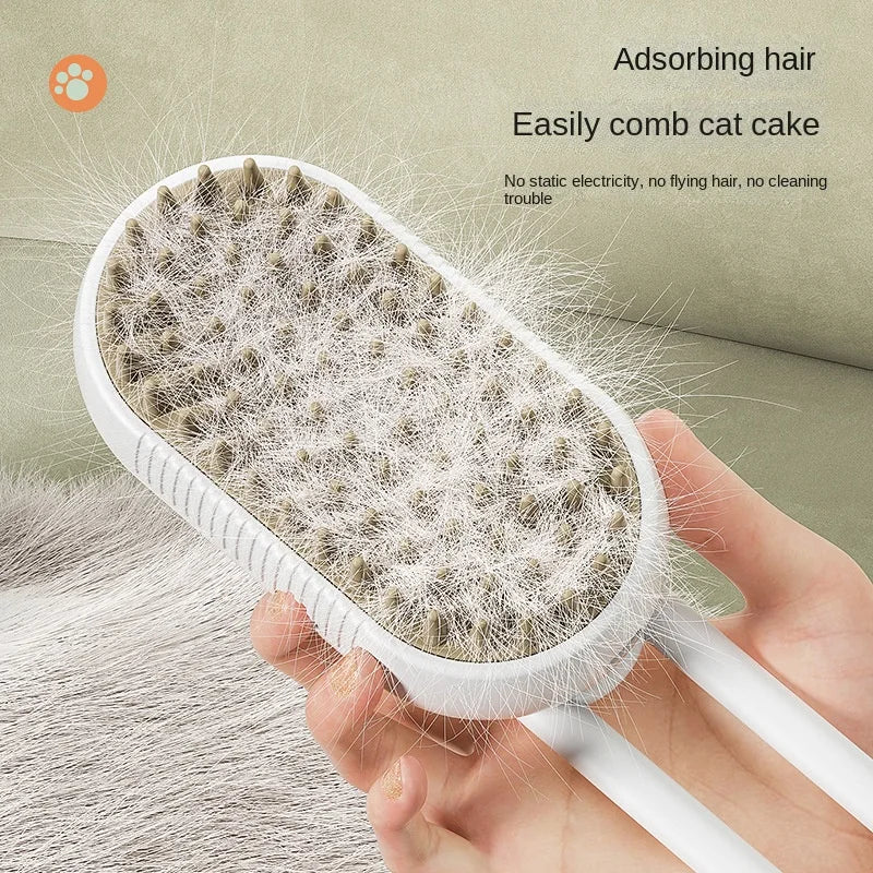 YTYIN Cat Steam Brush 3 In 1 Pet Grooming Massager