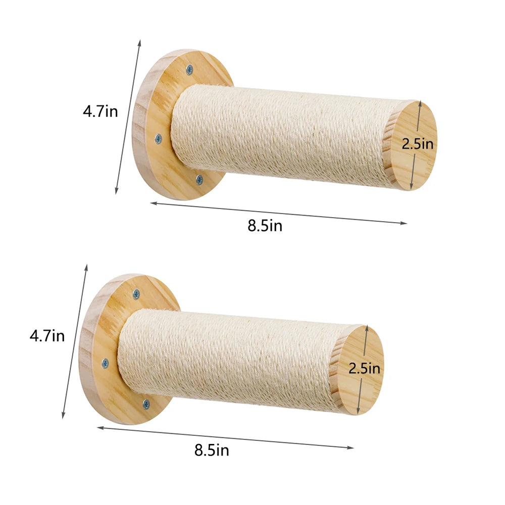 PETRAVELCN Moon Shaped Cat Wall Shelf Hammock Wooden Steps