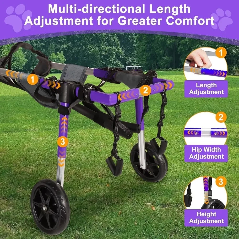 Dog Wheelchair for Back Legs Lightweight Aluminum Alloy Large Dogs