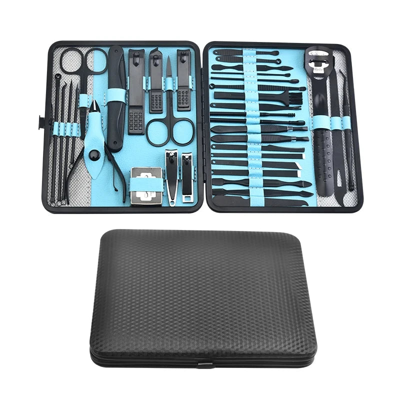 Professional 36 Piece Manicure Set Pedicure Kit With Travel Case
