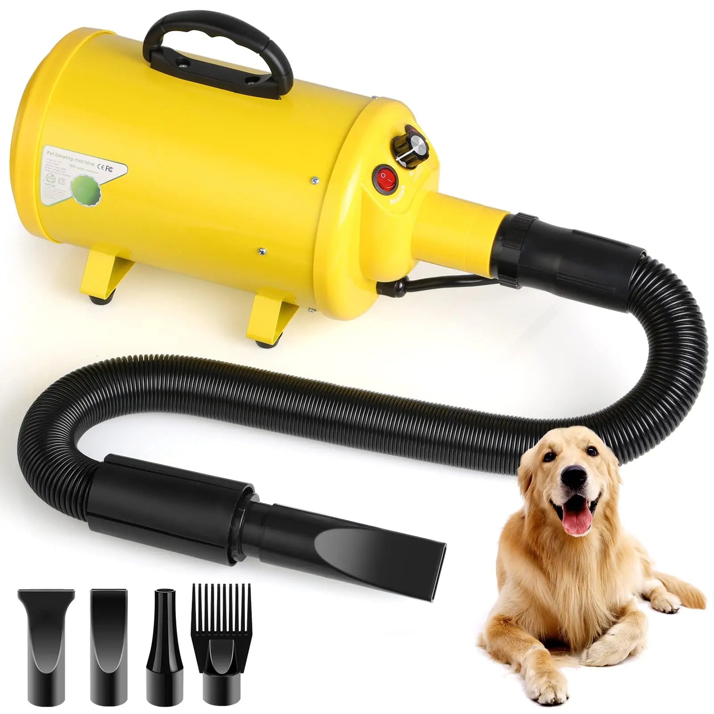 Dog Hair Dryer 2800W Grooming Blower With Heat Adjustable Speed