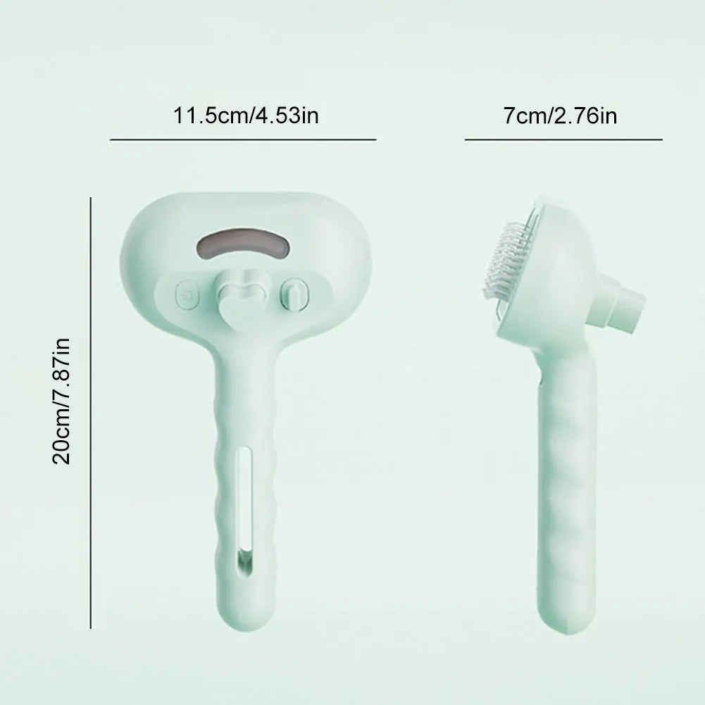 VKTECH 3 In 1 Cat Steam Brush Release Button Grooming