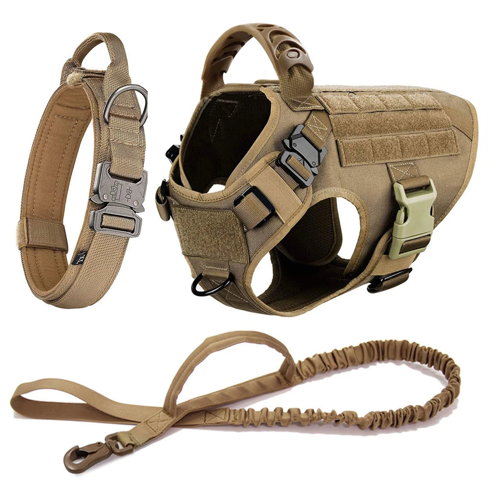 PETRAVELCN Tactical Dog Harness Vest Set For Training