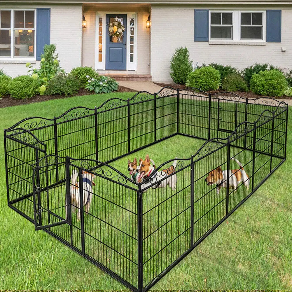 BINGOPAW Eight Panel Dog Playpen Heavy Duty Indoor Outdoor Fence