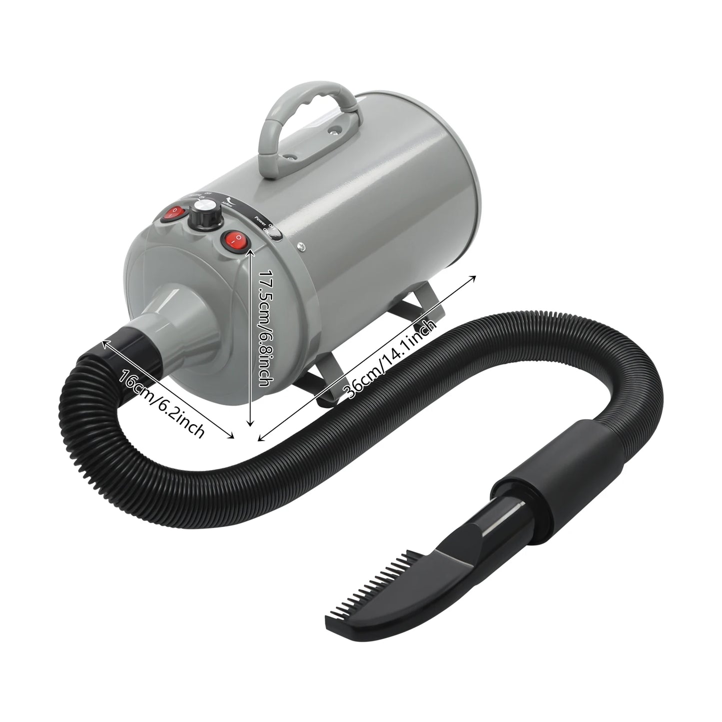 Professional Pet Grooming Dryer With Adjustable Wind Speed And Nozzles