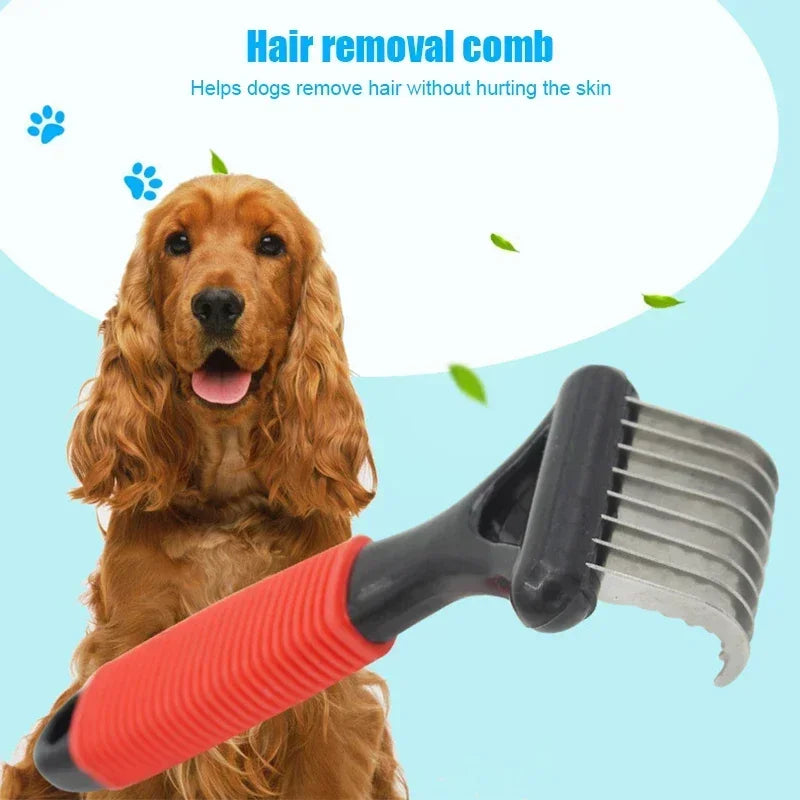 Dog Undercoat Rake Dematting Brush For Long Haired Dogs