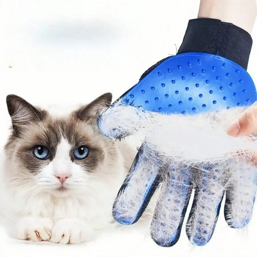 AEDGCN Pet Grooming Gloves For Cats And Dogs Gentle Deshedding