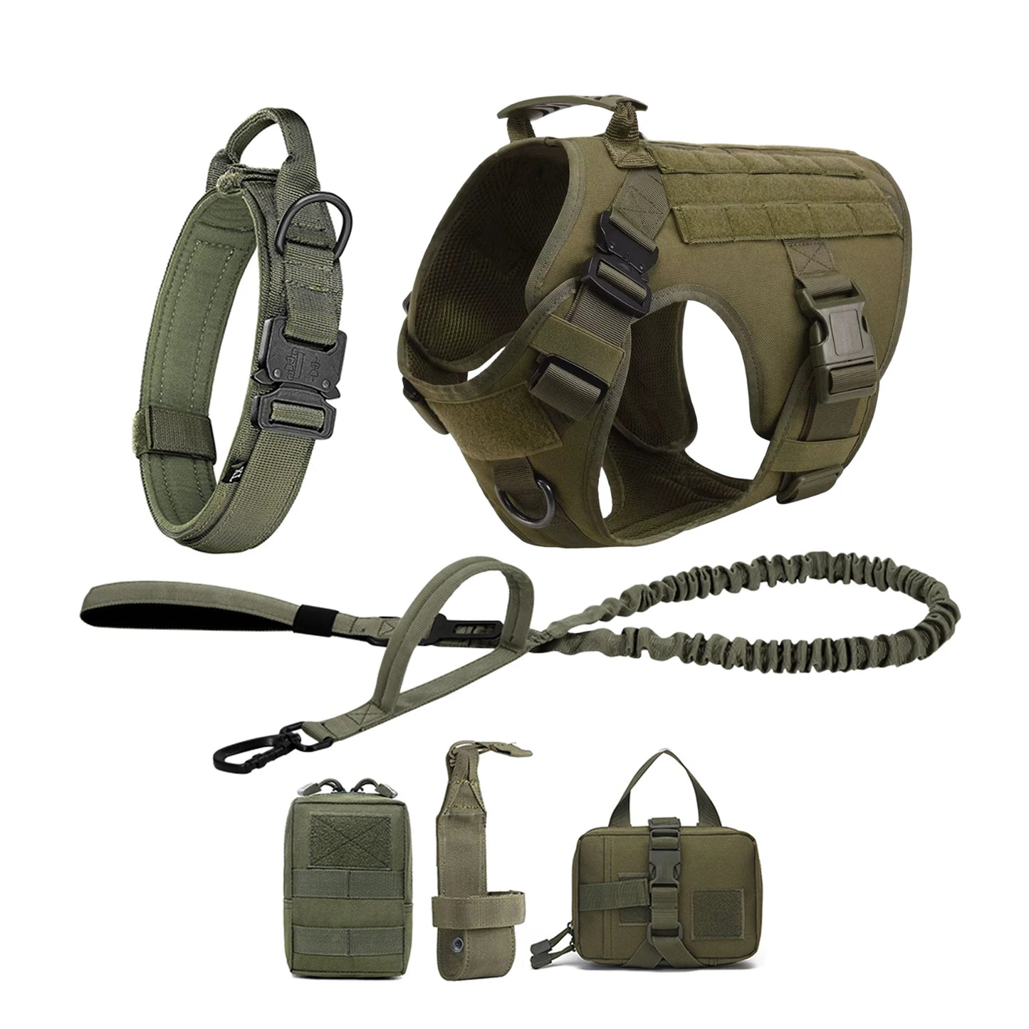 PETRAVELCN Tactical Dog Harness Molle Pouches For Training