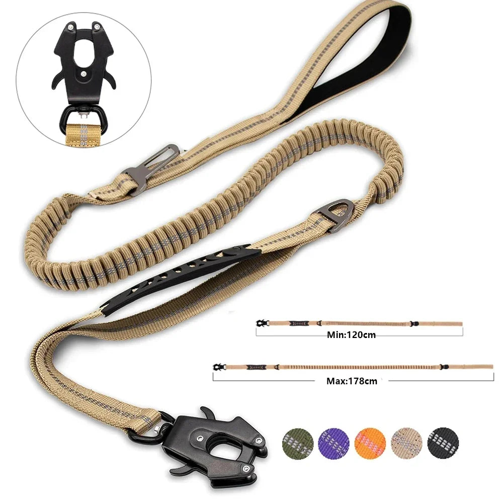 NONECN Reflective Shock Absorbing Dog Leash With Car Seatbelt
