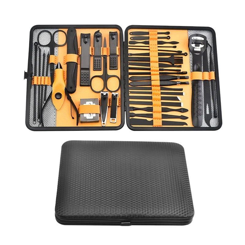 Professional 36 Piece Manicure Set Pedicure Kit With Travel Case