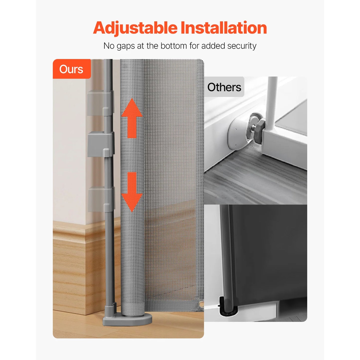 SucceBuy Retractable Baby Gate for Kids and Pets Security Mesh