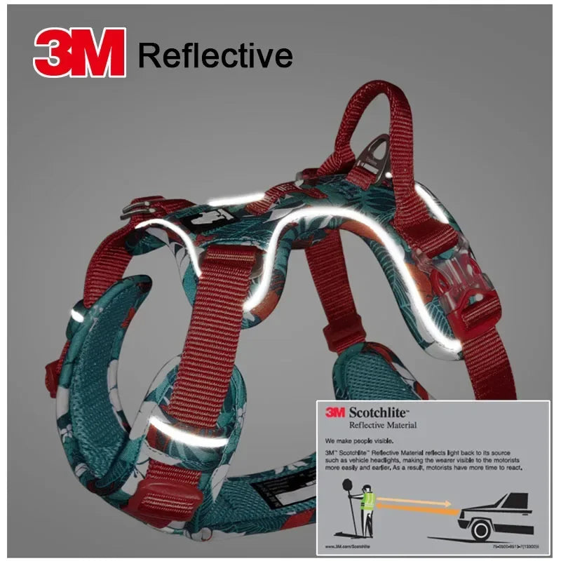 TRUELOVEB Explosionproof Camouflage Reflective Dog Harness