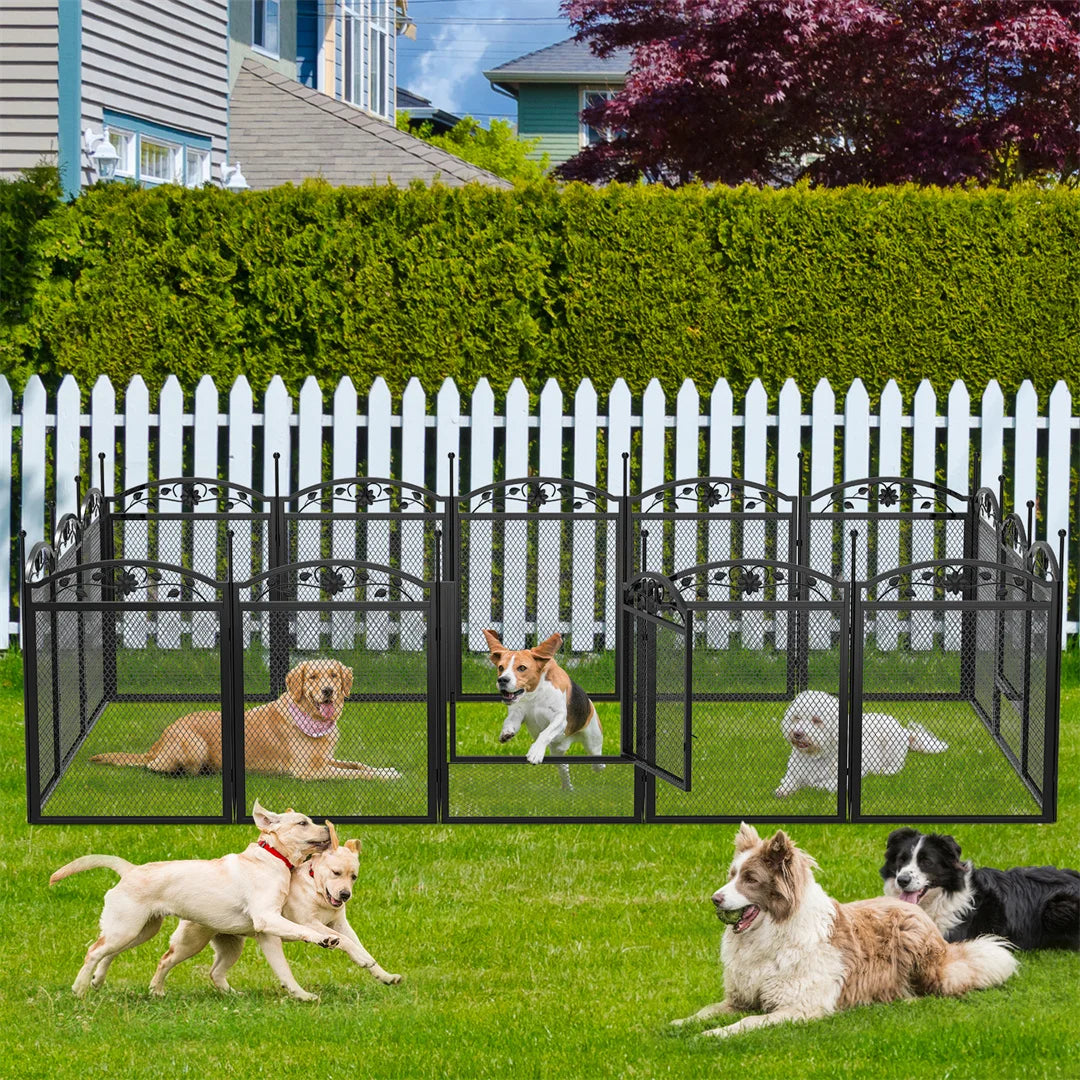 BINGOPAW 8 Panels Heavy Duty Dog Playpen Outdoor Indoor Fence