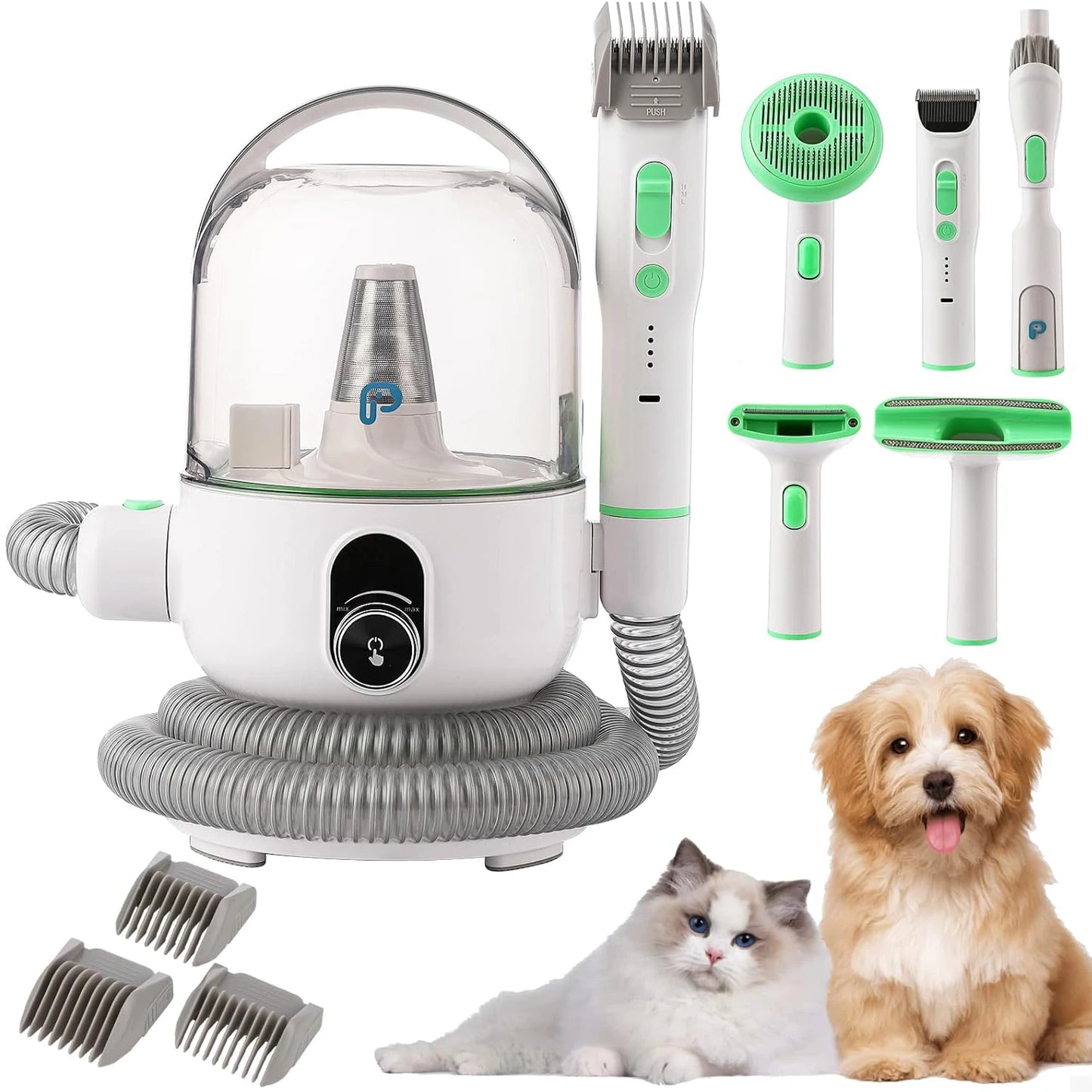 HiMISS Pet Grooming Vacuum Kit Professional Quiet With 5 Tools