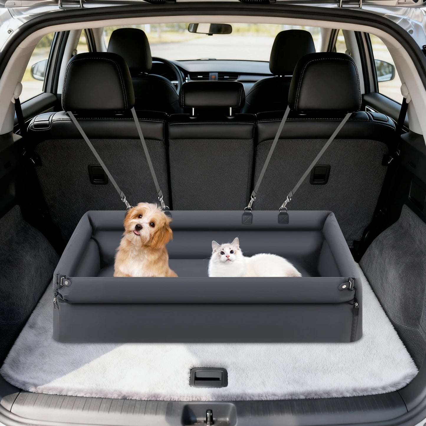 Detachable Washable Dog Car Seat Bed Cat Scratch Fabric