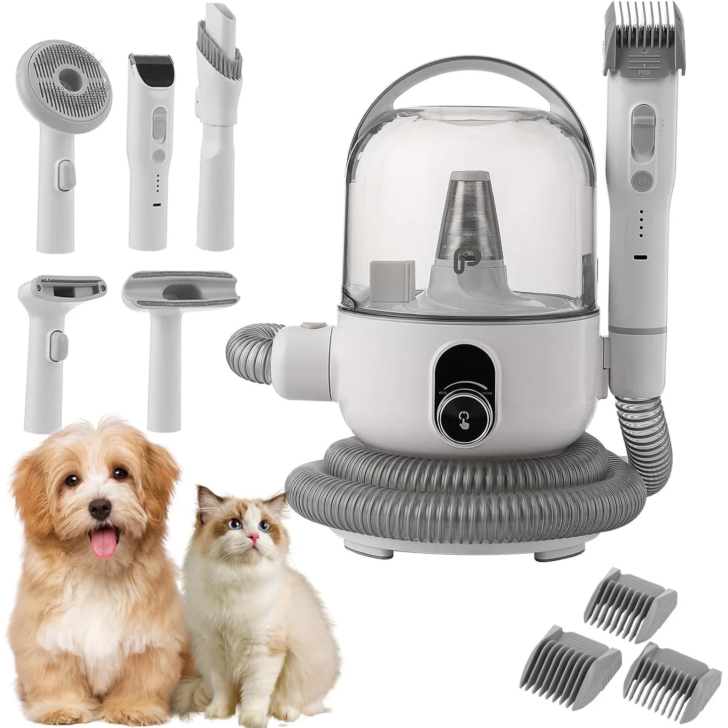 HiMISS Pet Grooming Vacuum Kit Professional Quiet With 5 Tools