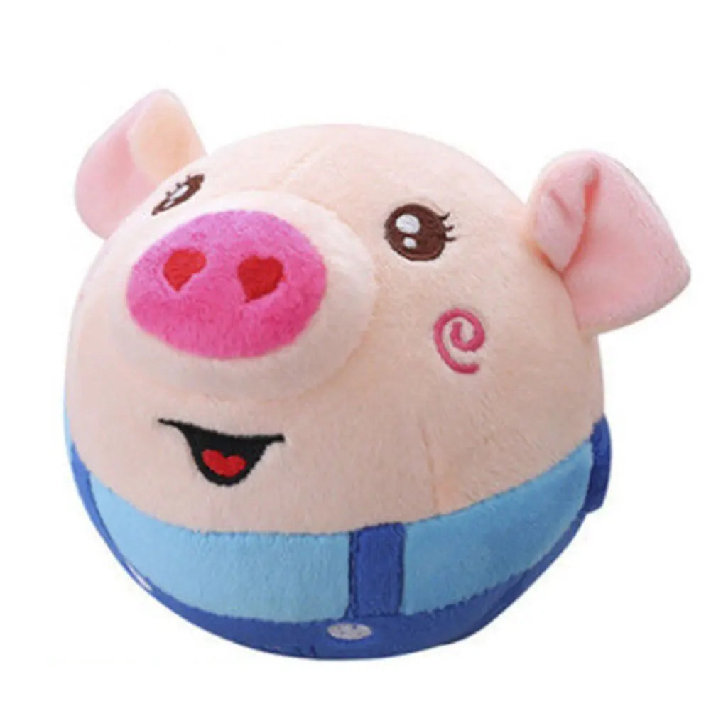Cartoon Pig Active Moving Plush USB Rechargeable Interactive Dog Toy