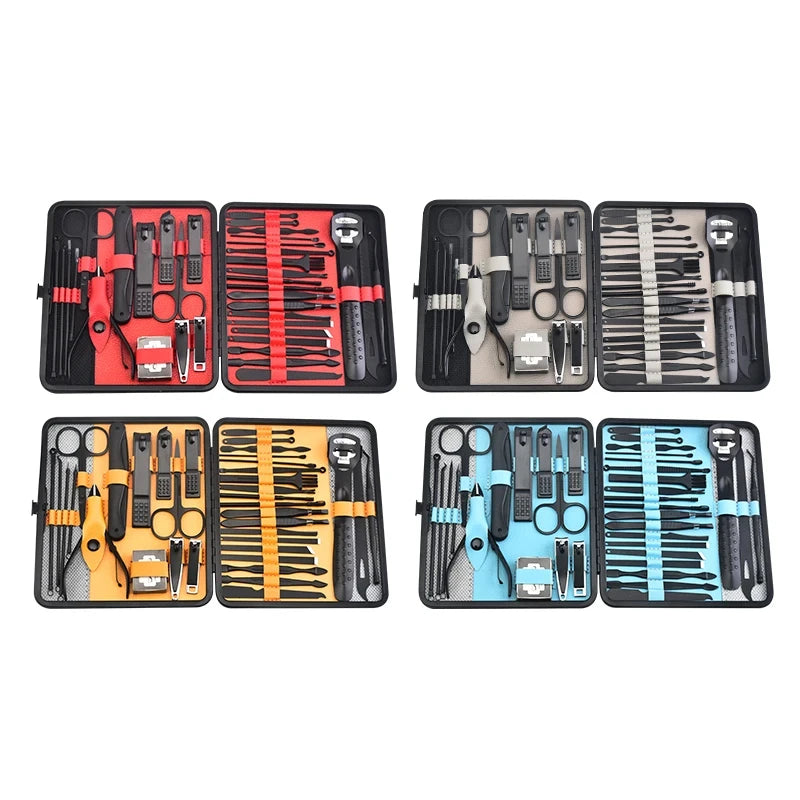 Professional 36 Piece Manicure Set Pedicure Kit With Travel Case