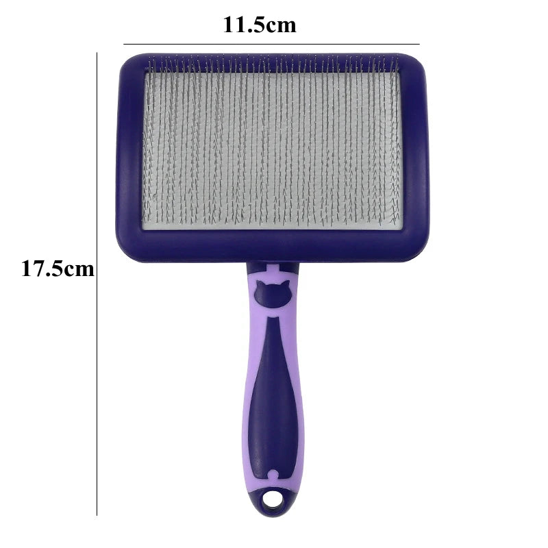 Dog Brush Stainless Steel Massage Grooming Comb Pet Hair Remover
