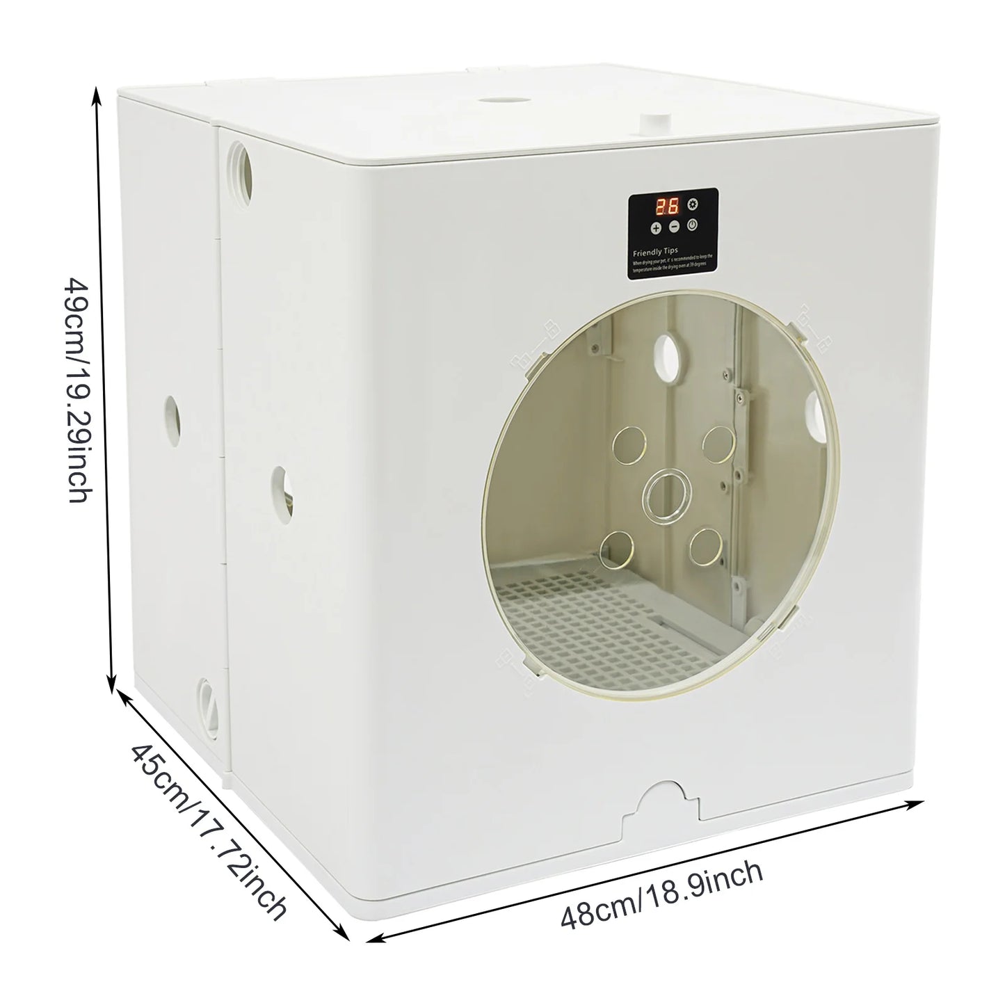 Foldable Pet Drying Box With Wind Speed Control For Dogs