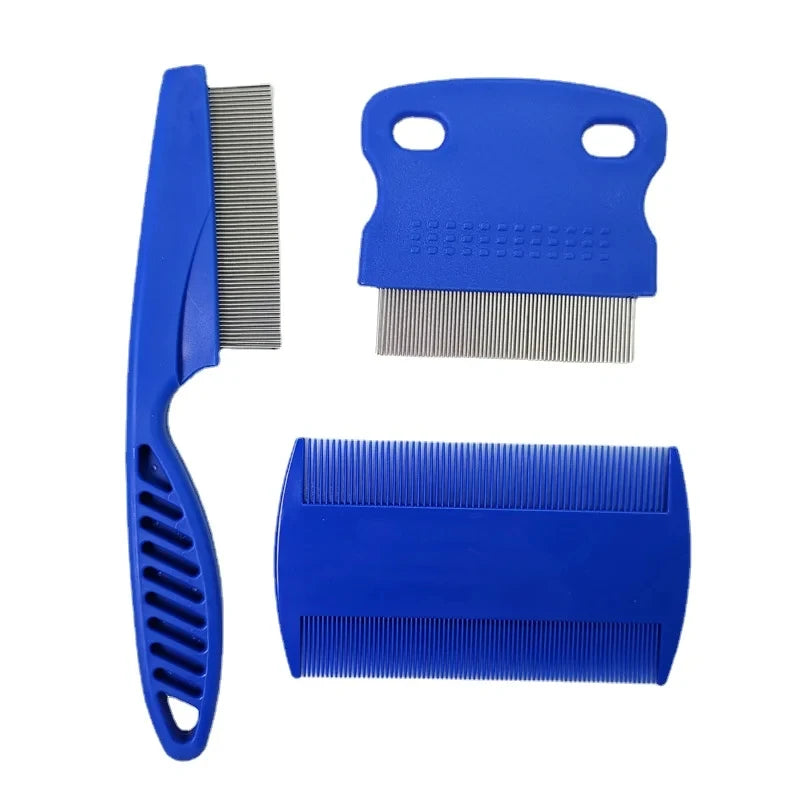 Cat Flea Comb Set 3 Pieces Pet Grooming Tools Essentials