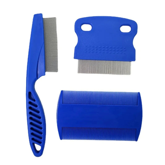 Cat Flea Comb Set 3 Pieces Pet Grooming Tools Essentials
