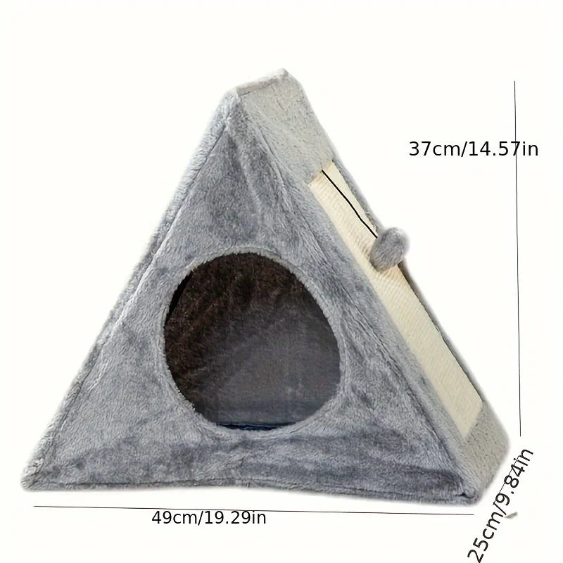 NONECN Cat Bed With Plush Toy Ball And Scratching Board