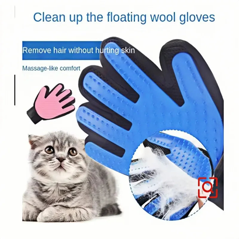 Silicone Pet Hair Glove Deshedding Grooming Brush For Dogs Cats