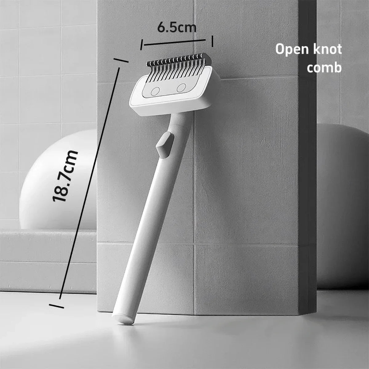 Stainless Steel Pet Comb With Rounded Knife Head For Dogs