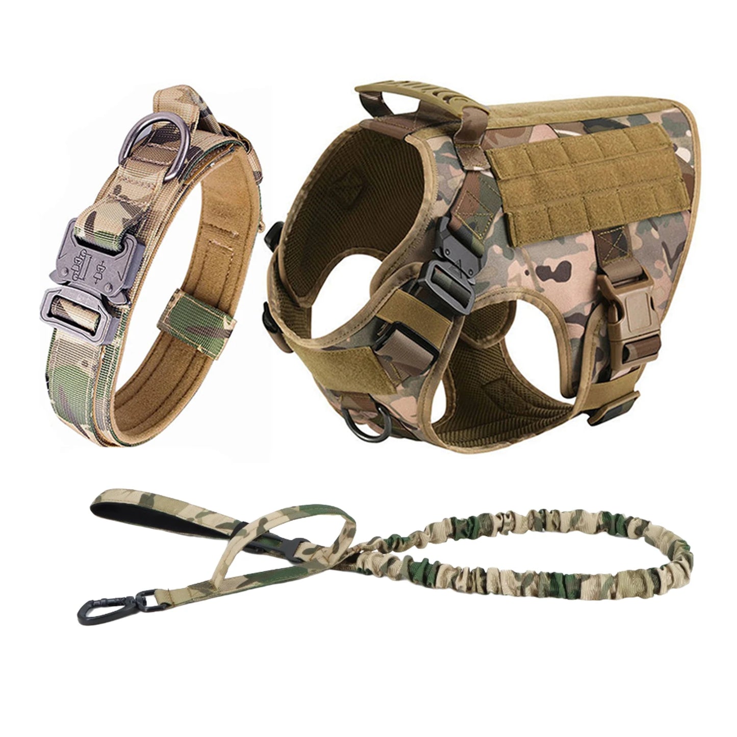 PETRAVELCN Tactical Dog Harness Molle Pouches For Training